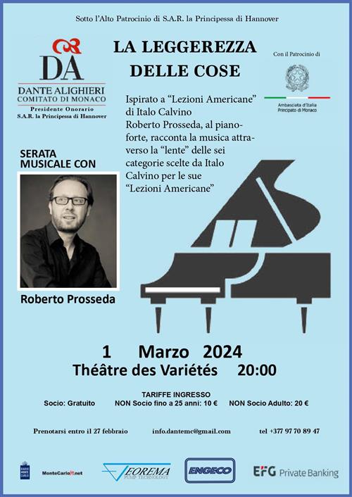 Spettacolo musicale: "La leggerezza delle cose"