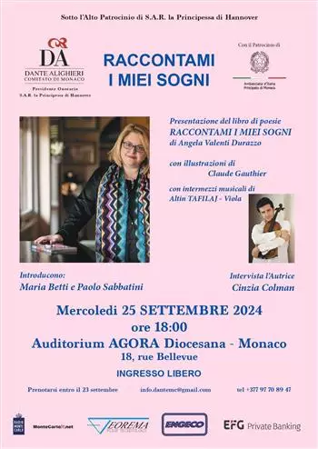 Presentazione del libro "Raccontami i miei sogni" di Angela Valenti Durazzo"
