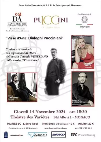 Conferenza musicale "Celebrando Puccini - musica e arte ; Visse d'arte: Dialoghi Pucciniani'