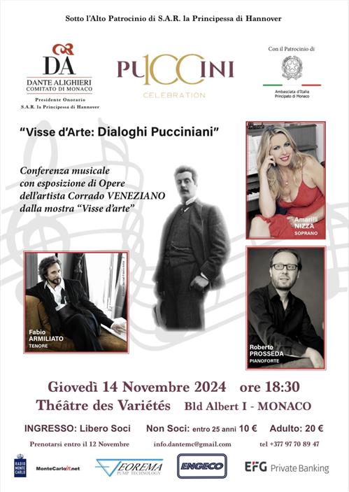 Conferenza musicale "Celebrando Puccini - musica e arte ; Visse d'arte: Dialoghi Pucciniani'