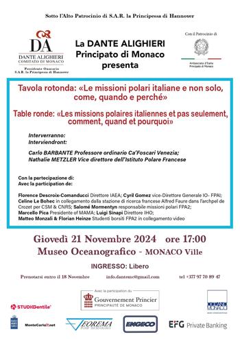 Tavola rotonda: "Le missioni polari italiane e non solo, come quando e perchè"