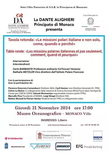 Tavola rotonda: "Le missioni polari italiane e non solo, come quando e perchè"
