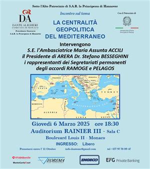 Conferenza "La centralità geopolitica del Mediterraneo"