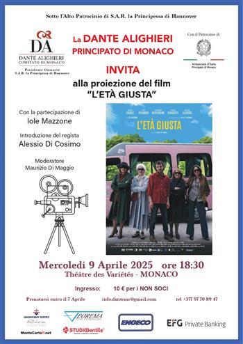 Proiezione del film "L'età giusta" (sottotitolato in lingua inglese)