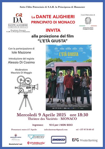 Proiezione del film "L'età giusta" (sottotitolato in lingua inglese)