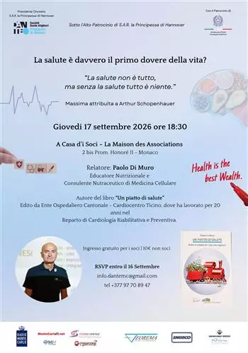 Conferenza: "La salute è davvero il primo dovere della vita?"